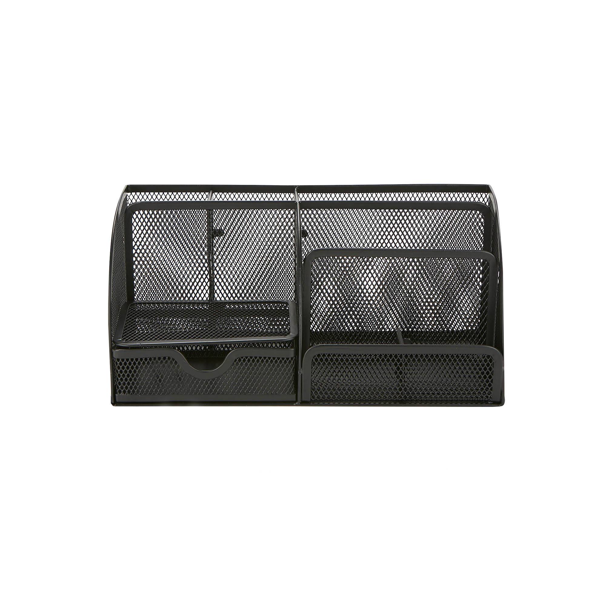 Mind Reader 7-Compartment Desk Organizer Supplies & Accessories Storage